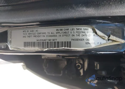 2001 Audi A6 2.7T из США, поврежденный, VIN WAUED64B71N013077